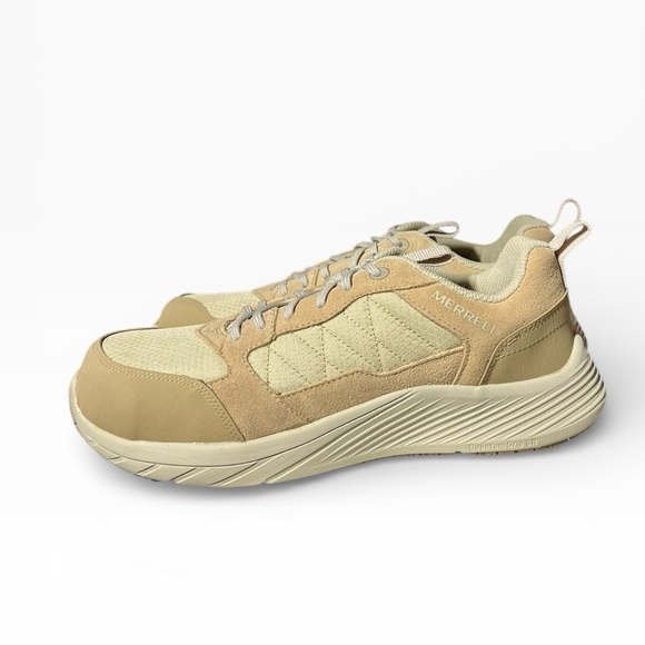 🌻NEW w/Box Merrell Work Alpine CF Sand Carbon Fiber Safety Toe Sneaker Men 10